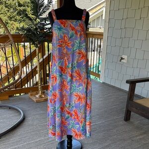 Easel Los Angeles | Tropical Print Dress - Lilac